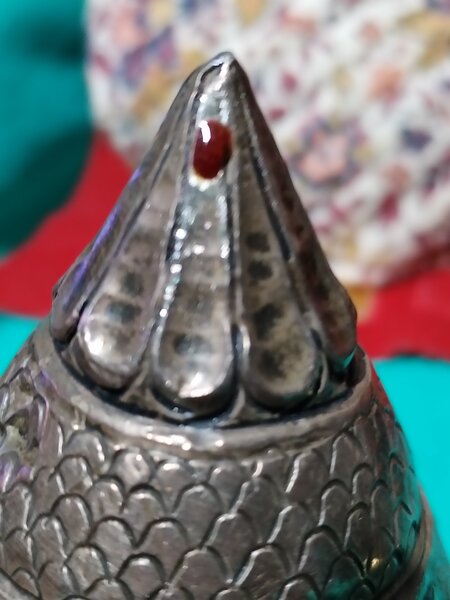 Conca Shankha Tibetana din argint, anii 1800