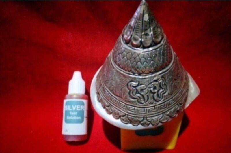Conca Shankha Tibetana din argint, anii 1800