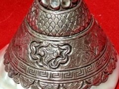 Conca Shankha Tibetana din argint, anii 1800